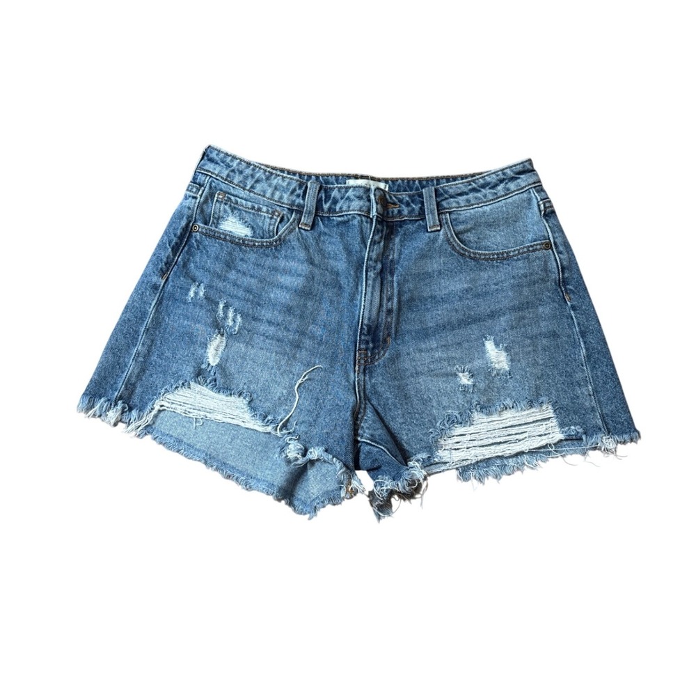Harper Heritage Francesca's Denim Shorts Womens Blue Distressed Boho SIZE 29